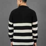 Black Striper Sweater