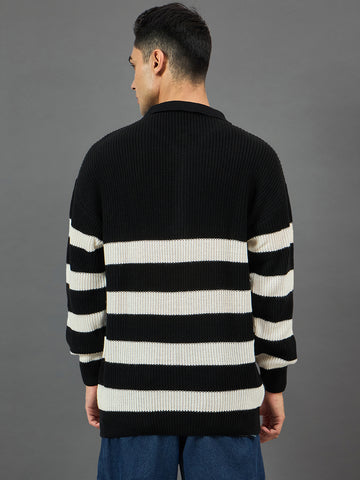 Black Striper Sweater