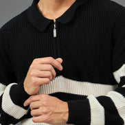 Black Striper Sweater