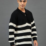 Black Striper Sweater
