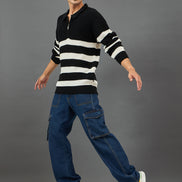 Black Striper Sweater