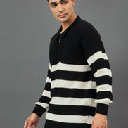Black Striper Sweater