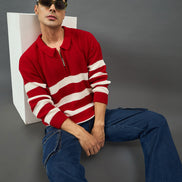 Red Striper Sweater