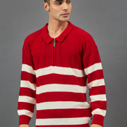 Red Striper Sweater