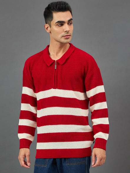 Red Striper Sweater