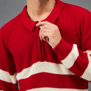 Red Striper Sweater