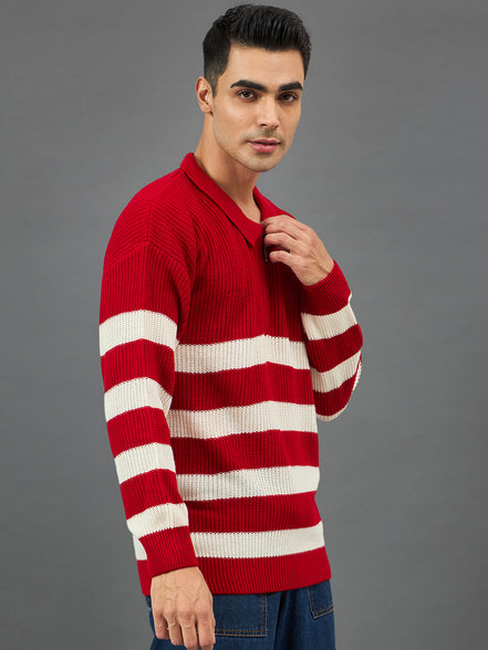 Red Striper Sweater