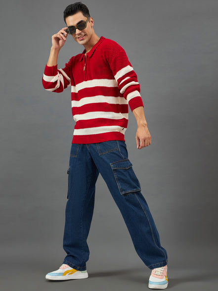 Red Striper Sweater