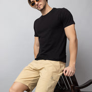 Fawn Solid Cargo Short
