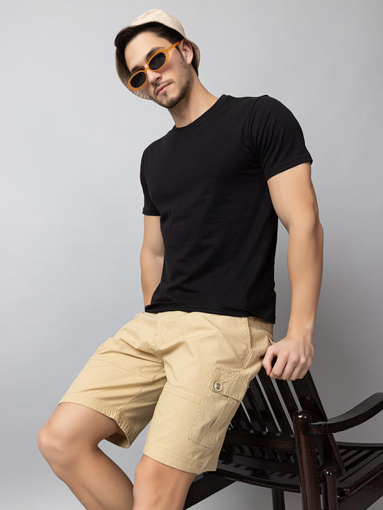 Fawn Solid Cargo Short