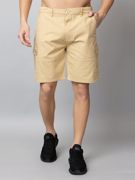 Fawn Solid Cargo Short