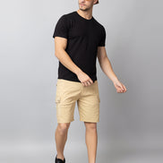 Fawn Solid Cargo Short