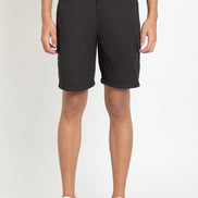 Black Solid Cargo Short