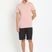 Black Solid Cargo Short