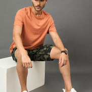 Club York Men Olive Button Cargo Short