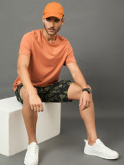 Club York Men Olive Button Cargo Short