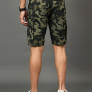 Club York Men Olive Button Cargo Short