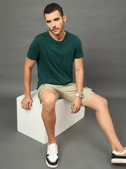 Club York Men Light Green Button Cargo Short