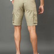 Club York Men Light Green Button Cargo Short