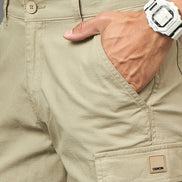 Club York Men Light Green Button Cargo Short