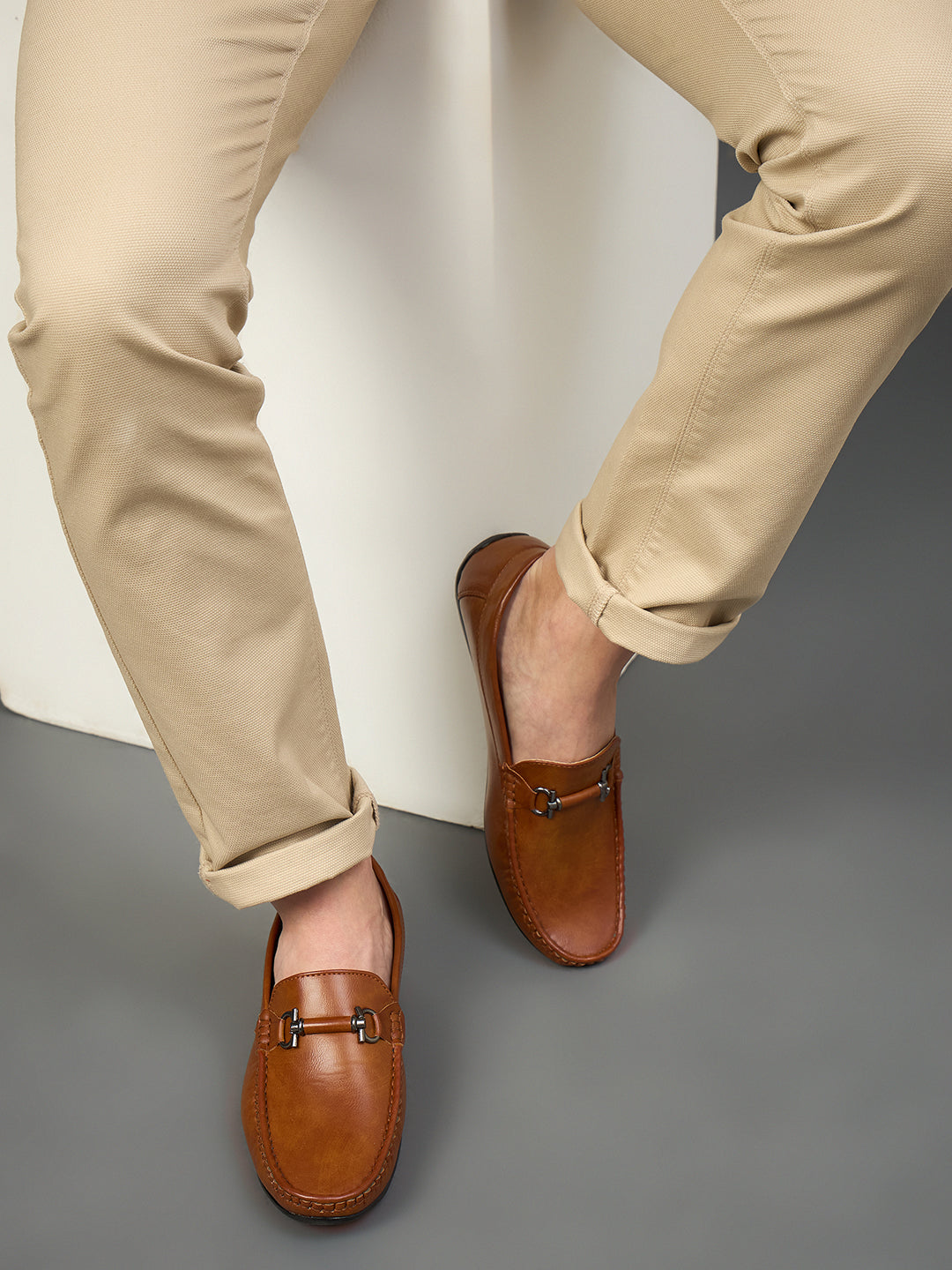 Tan Solid Shoes