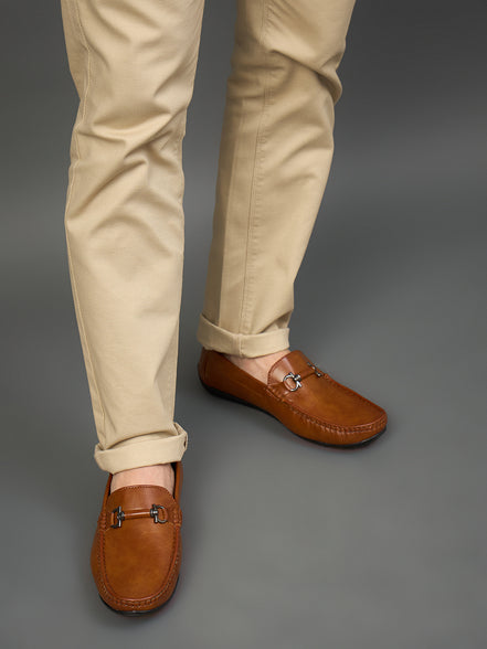 Tan Solid Shoes