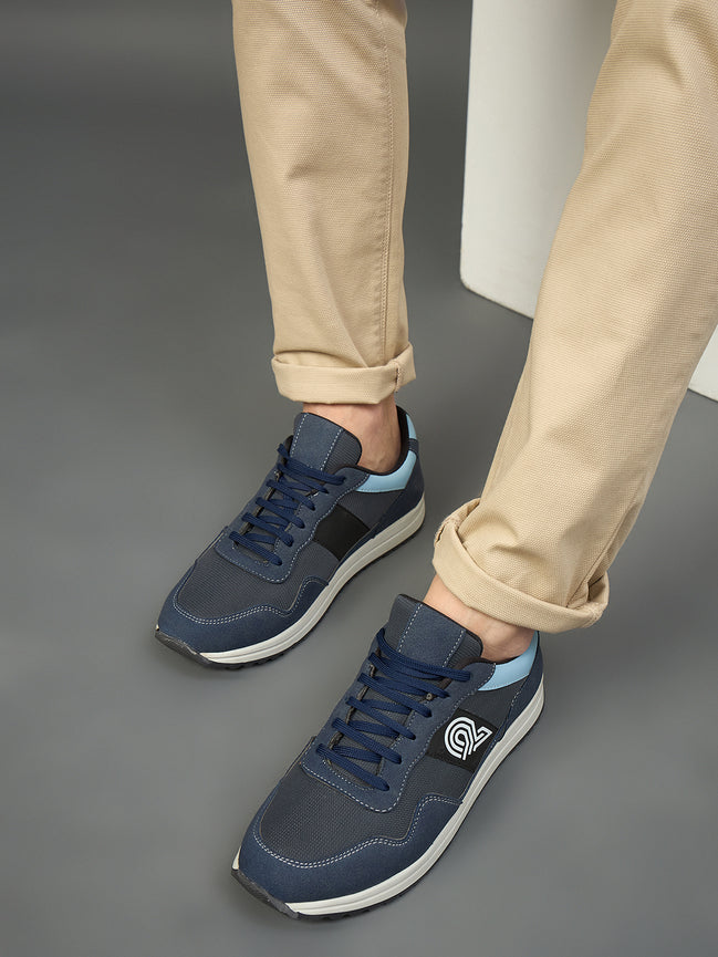 Navy Solid Shoes