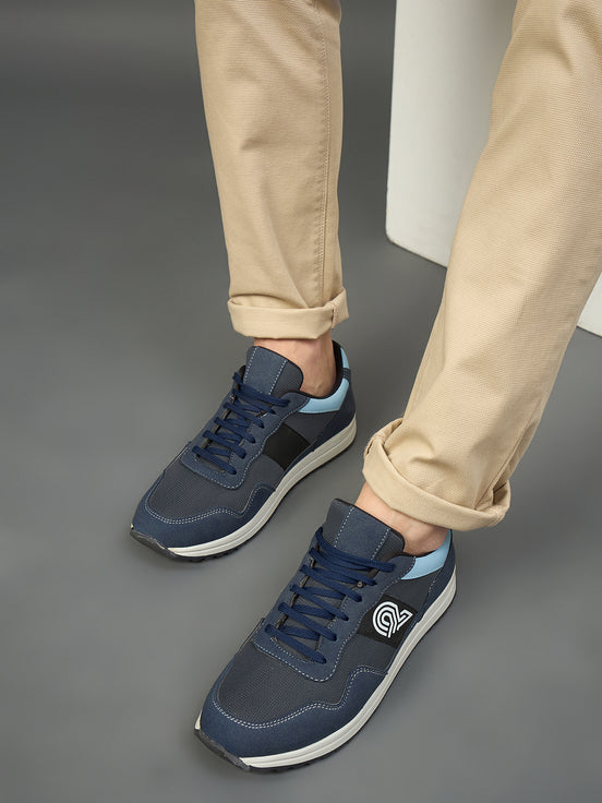 Navy Solid Shoes