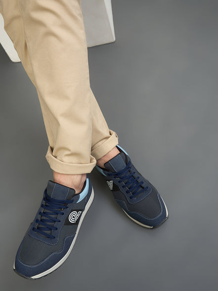 Navy Solid Shoes