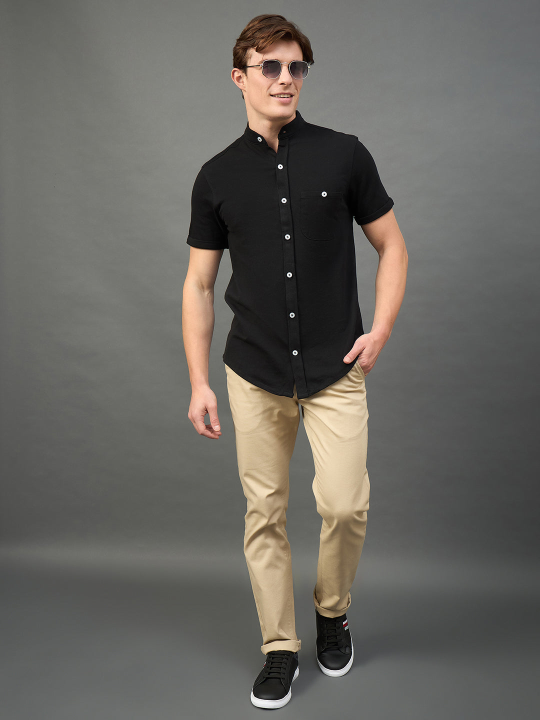 Black Solid Shoes