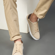 Beige Solid Shoes