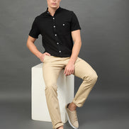 Beige Solid Shoes