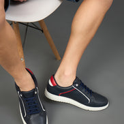 Blue Solid Shoes