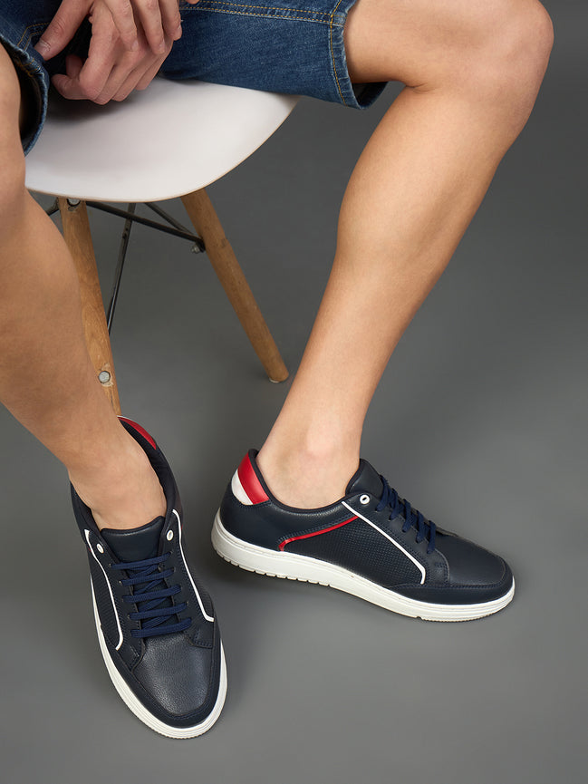 Blue Solid Shoes