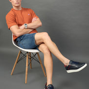 Blue Solid Shoes