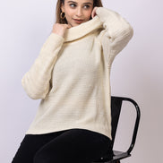 Off White Solid Sweater