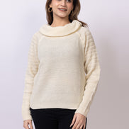 Off White Solid Sweater