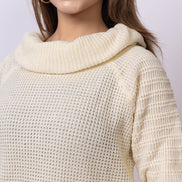 Off White Solid Sweater