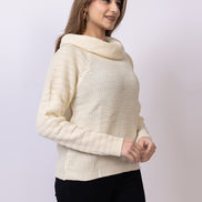 Off White Solid Sweater