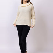 Off White Solid Sweater