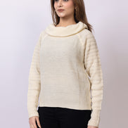 Off White Solid Sweater