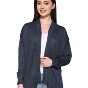 Club York Blue Open Front Shrug