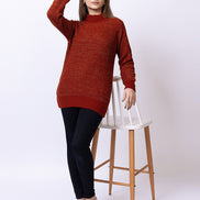 Brown Solid Sweater