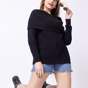 Black Solid Sweater