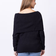 Black Solid Sweater