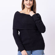 Black Solid Sweater