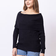 Black Solid Sweater