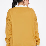 Yellow Solid Cardigan