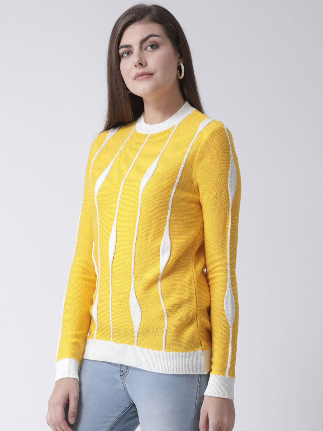 Yellow Round Neck Sweater