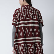 Maroon Open Front Shrug